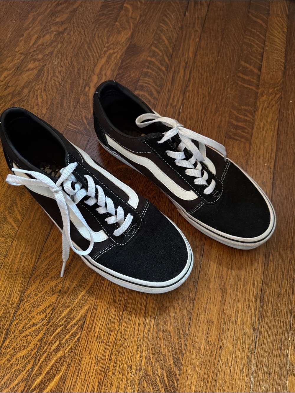 Vans Black and White Old Skool Low Top Sneakers